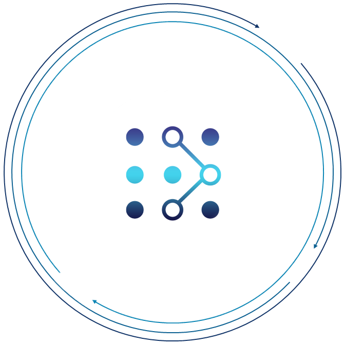 logo of circle with BAN2.0 logo in the center